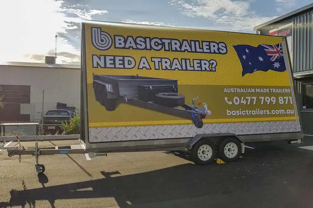 Adelaide Trailers For Sales: ADVERTISING-7FT-TRAILER-12X5